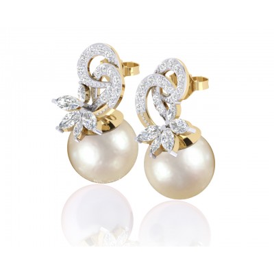 Aakansha Pearl Diamond Earring
